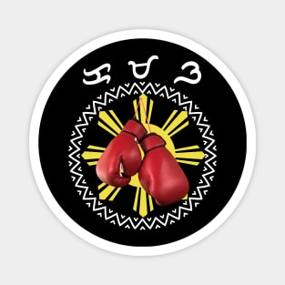 Philippine Sun x Boxing gloves / Baybayin word Kamao (Fist) Magnet